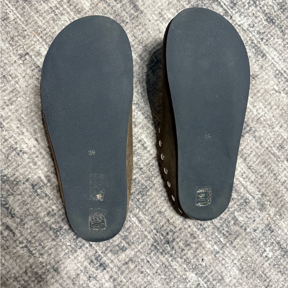 Anthropologie Brown Suede Slip-On Mules - Picture 5 of 6